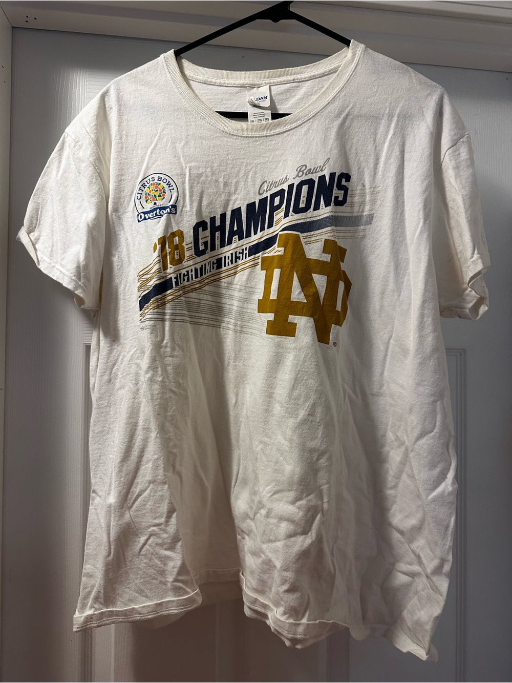 Notre Dame Fighting Irish '18 Champions White Graphic Tee